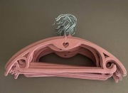 Różowy, welurowy wieszak na ubrania , zestaw 25 szt    