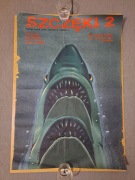 Szczęki 2 ORYGINAŁ plakat filmowy Lutczyn 1979 poster PRL vintage