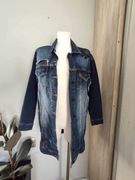 kurtka damska jeansowa niebieska,,hafty, cekiny, S/36 oversize