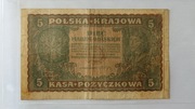 BANKNOT POLSKA 5 MAREK POLSKICH 1919 R.