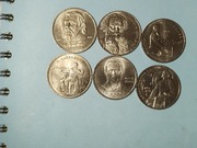 Zestaw monet 1 rubel zsrr, 6 szt