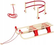 Drewniane Składane Sanki Zestaw Sanki+Oparcie+Sznurek z Rączką 110 cm
