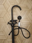 Bateria wannowa wolnostojąca Retro czarny matt Besco BW-RI-CZ