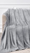 Gruby koc narzuta szary wytłaczany 160x200 cm