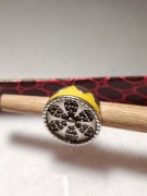 Charms do bransoletki zawieszka wiosiorek cytryna żółta srebro 925