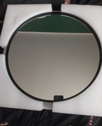 Lustro okrągłe 40cm z czarną metalowa ramą 