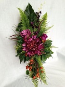 Bukiet do Wazonu Kompozycja Nagrobna Chryzantema Róża fiolet model N30