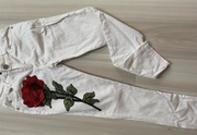 Jeansy białe rurki nowe 152 