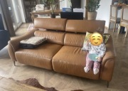 Sofa skórzana MILANO 2 sztuki elektrycznie rozkładane