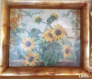 Słoneczniki w oknie 