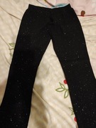 Legginsy ocieplane z brokatem rozm. 134