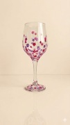 Ręczny malowany kieliszek w kwiaty Falcon Art
