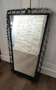 Lustro gabinetowe PRL 1972 r. Metaloplastyka SPECTRUM Vintage Loft
