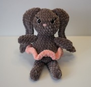Szydełkowy królik pluszowy balerina | Prezent Amigurumi 
