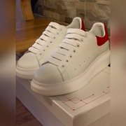 BIALE SNEAKERSY MCQUEEN - CZERWONE