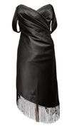 Sukienka wizytowa asymetryczna z frędzlami 