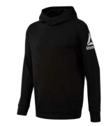 Bluza męska Reebok Workout Doubleknit Hoodie czarna DU2162
