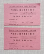 Dokument z obozu koncentracyjnego z Dachau.