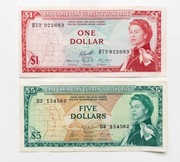 Karaiby Wschodnie 1, 5 dolarów 1965 P.13-14 Rzadkie