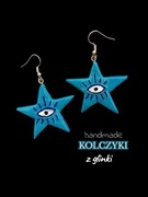Alternatywne kolczyki gwiazdki z symbolami oka