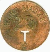 ŚLĄSK - POLANICA  WERT-MARKE 25 FEN T mos  23,9 mm  !!!