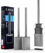 Silikonowa szczotka toaletowa – zestaw 2 sztuki wolnostojąca lub zawieszana