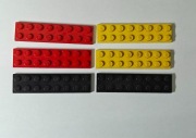 Lego 3034 płytka 2x8 mix - 6 sztuk !