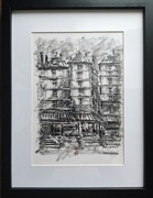 Praca autorska malowana węglem 