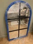 Lustro LECTUS półowalne z czarnymi szprosami MDF