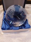 Szklany globus LOT, kryształ, dekoracja, kula ziemska 