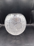 Kryształowy wazon/patera kula,  stan kolekcjonerski