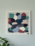 obraz punch needle boho floral natural