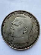 50000 złotych Piłsudski 70 rocznica niepodległości 1988 19,3g, Srebro Ag750