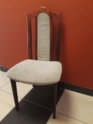 komplet krzeseł, (6szt) ,lite drewno, tapicerowane