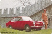 Fiat 850 Coupe. Karta reklamowa z lat 60 XX w.