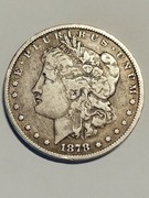 One 1 Dollar 1878 rok 0,900 srebro