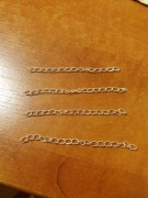 Metalowa przedłużka do łańcuszka bransoletki 4 sztuki