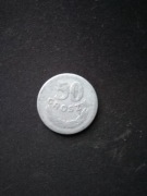 11.  PRL 50  gr.  z 1949 r. bez znaku menniczego