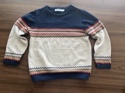 Sweter Mayoral 98 sweterek beżowy granatowy 