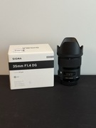 Obiektyw Sigma Art 35mm f1.4 moc. Nikon F