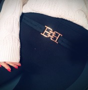 Pasek na gumie złota klamra BB