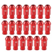 Zestaw 20 aluminiowych nakrętek D1 do felg kół M12x1,5 tuning,czerwone