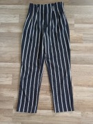 Eleganckie Spodnie H&M w Paski – Wysoki Stan (Paperbag)