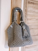 TOREBKA HANDMADE SZYDEŁKOWA W KOLORZE SZARYM