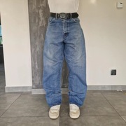 spodnie szerokie baggy hugo boss washed rap swag hiphop vintage 90s 80
