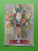 Kwiaty w wazonie - obrazek