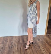 Sukienka biała z koronką 