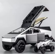 Tesla Cybertruck Kemping metalowy model w skali 1:32, led