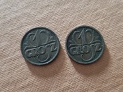 Polska, 2x 1 grosz 1937 i 1938 II RP 