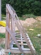 Paleta do okien, stojak na okna, drewniany, solidny, stan bardzo dobry